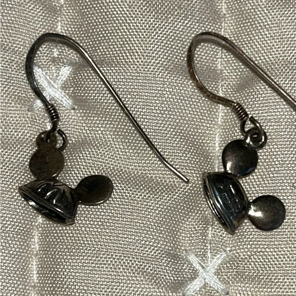 Silver 925 Mickey Mouse Earrings - Picture 1 of 7